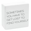 Home Accents * | Closeout Sale Find Yourself White Ceramic Block Sign, 6