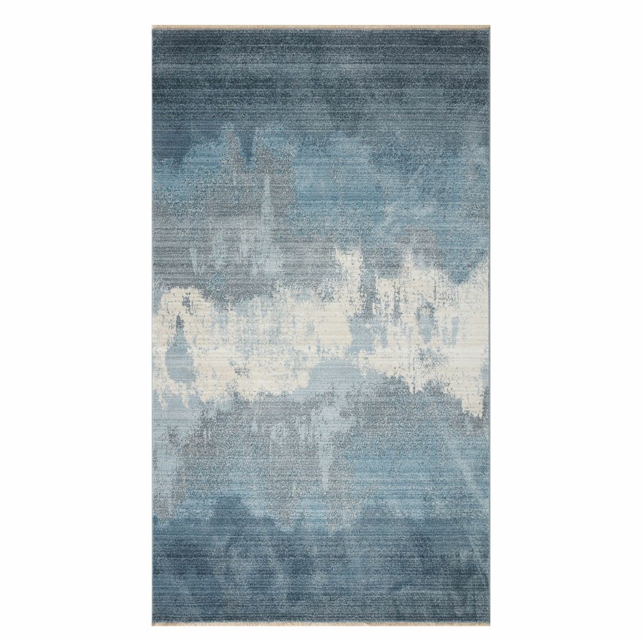 Rugs & Curtains * | Closeout Sale (B763) Ty Pennington Cypress Blue Ombre Accent Rug, 3 5