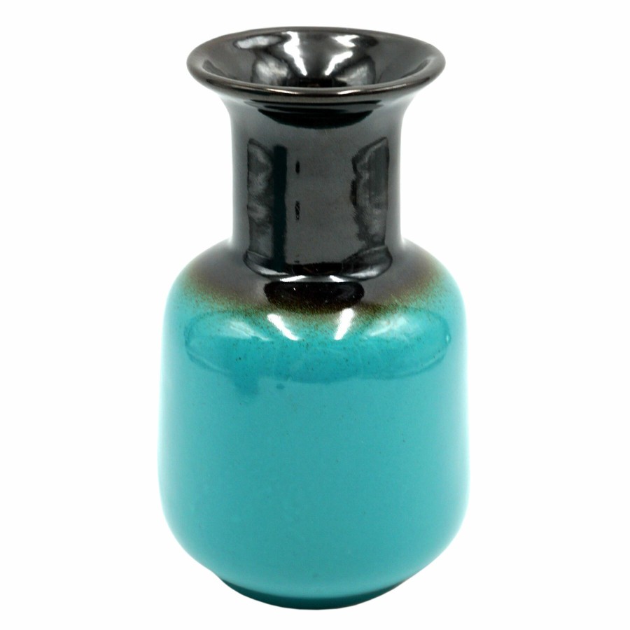 Home Accents * | Featured Turquoise Ceramic Vase, 7.5