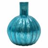 Home Accents * | Attractive Light Teal Round Bud Glass Vase, 5