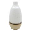 Home Accents * | Clearance Sale Brown Striped White Ceramic Vase, 7.5