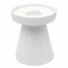 Home Accents * | Exclusive Design White Ceramic Pillar Candle Holder, 4.7