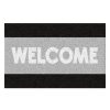 Rugs & Curtains * | Cheap Online Laila Ali Welcome Black, White & Grey Striped Coir Mat, 18 30