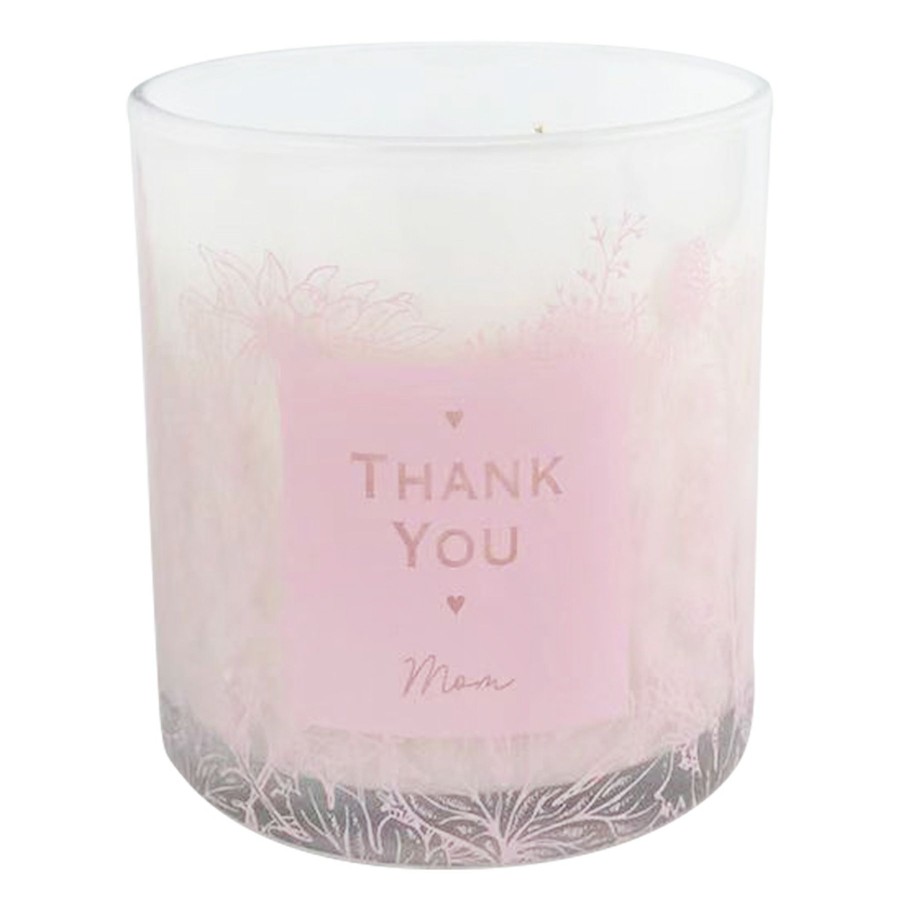 Candles & Home Fragrance * | Attractive Thank You Mom Purple Glass Jar Candle, 13Oz