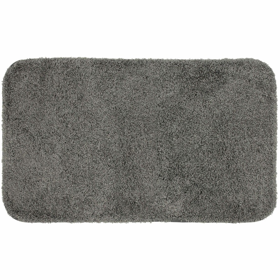 Rugs & Curtains * | Exclusive Grey Nylon Bath Rug 20X34