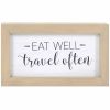 Home Accents * | Cheap Online Eat Well Travel Often Framed Table Sign, 7 4