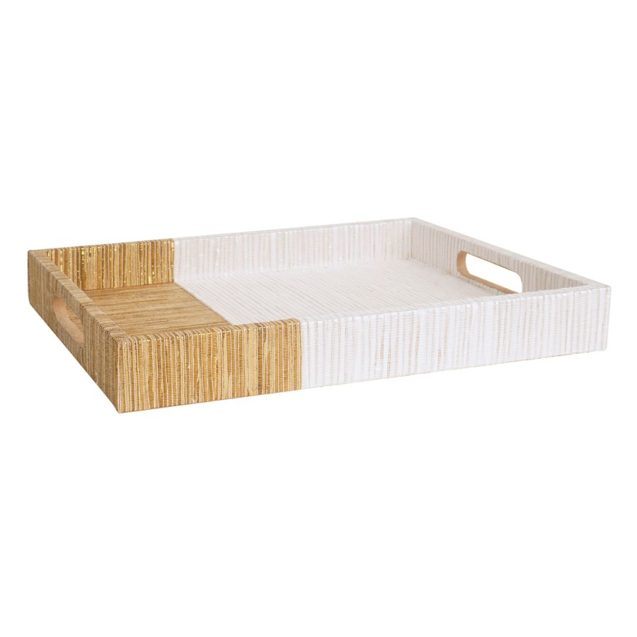 Home Accents * | Attractive Neutral Woven Tray, 12 16