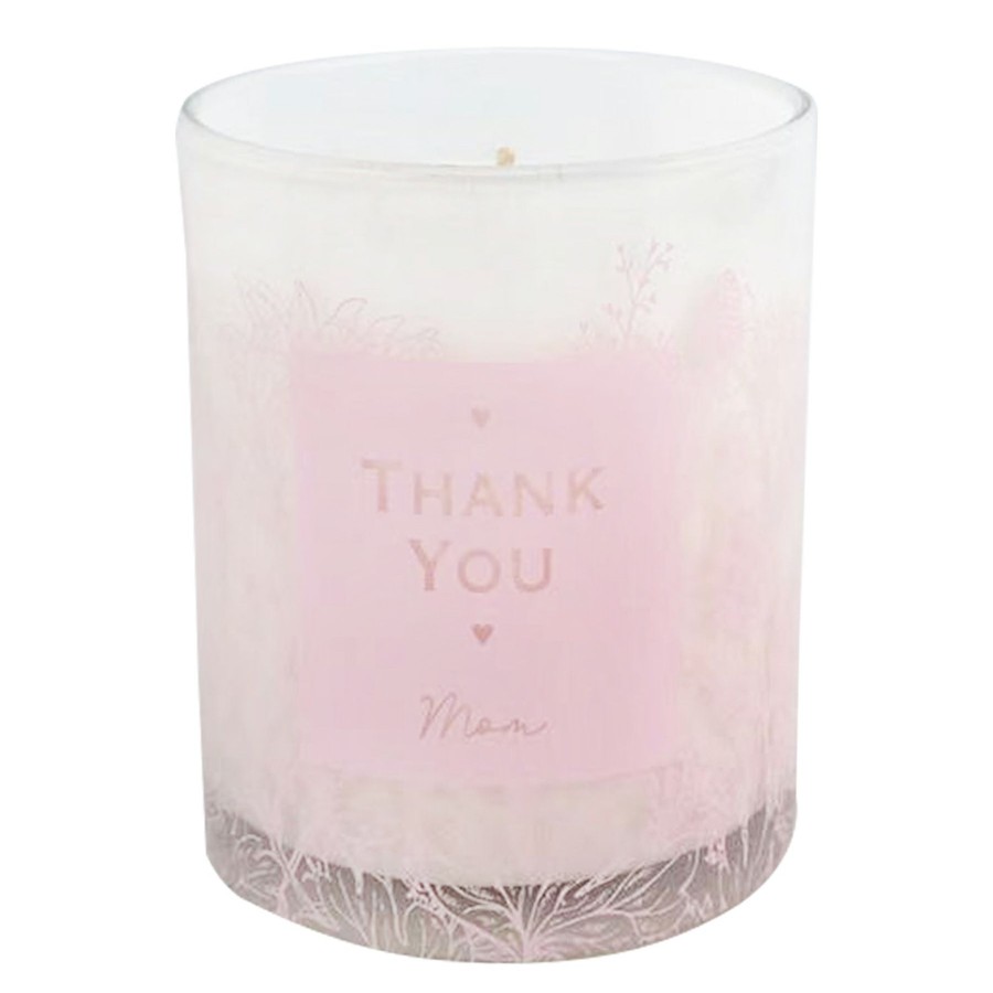 Candles & Home Fragrance * | Exquisite Gifts Thank You Mom Purple Glass Jar Candle, 8Oz