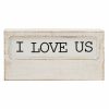 Home Accents * | Discount Sale I Love Us Wooden Block Sign, 12 6