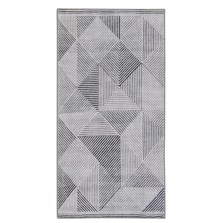 Rugs & Curtains * | Exclusive Laila Ali Volero Geo Grey & White Accent Rug, 24 43