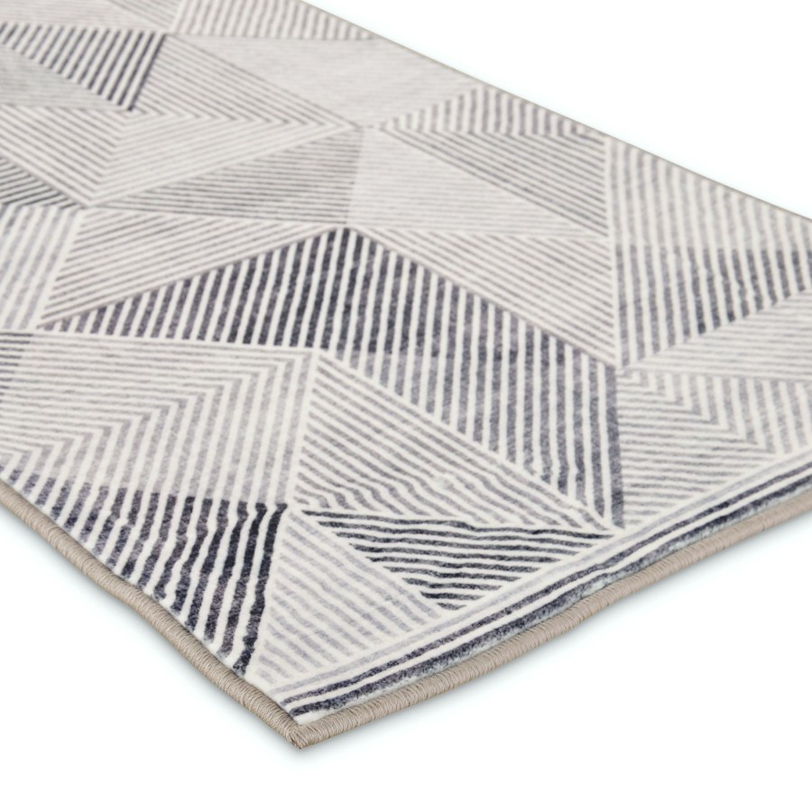 Rugs & Curtains * | Exclusive Laila Ali Volero Geo Grey & White Accent Rug, 24 43