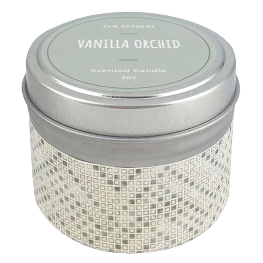 Candles & Home Fragrance * | Premium Tracey Boyd Vanilla Orchid Scented Tin Jar Candle, 3Oz