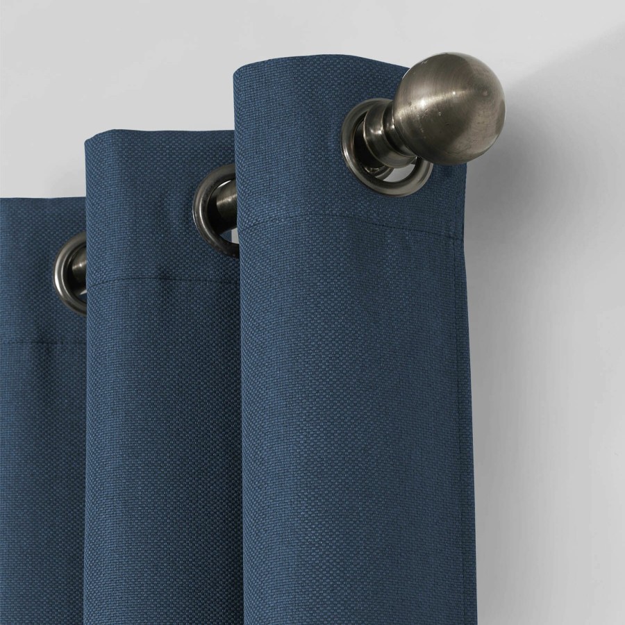 Rugs & Curtains * | Top Sellers Rockwell Navy Blackout Grommet Curtain Panel, 63