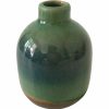 Home Accents * | Flash Sale Aqua Green Glazed Ceramic Vase, 4