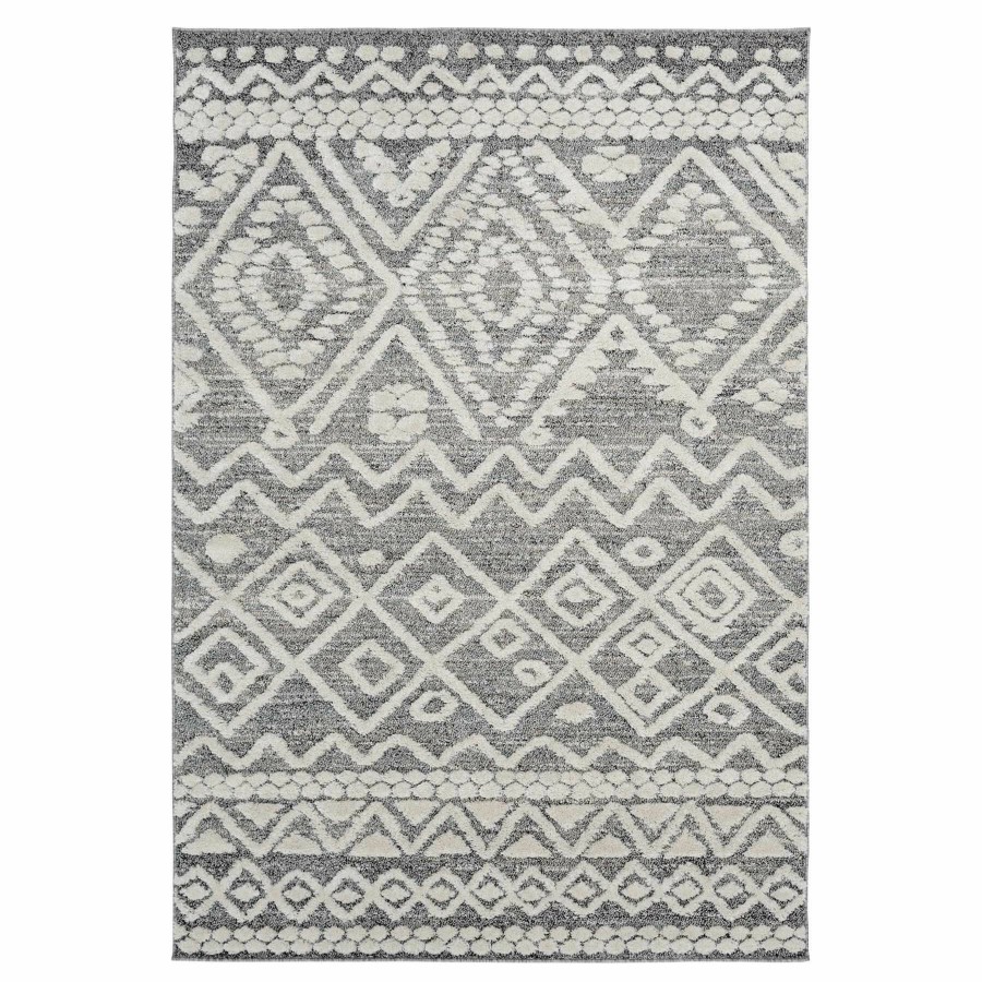 Rugs & Curtains * | Closeout Sale (B684) Grey House Tribal Woven Area Rug, 5 7