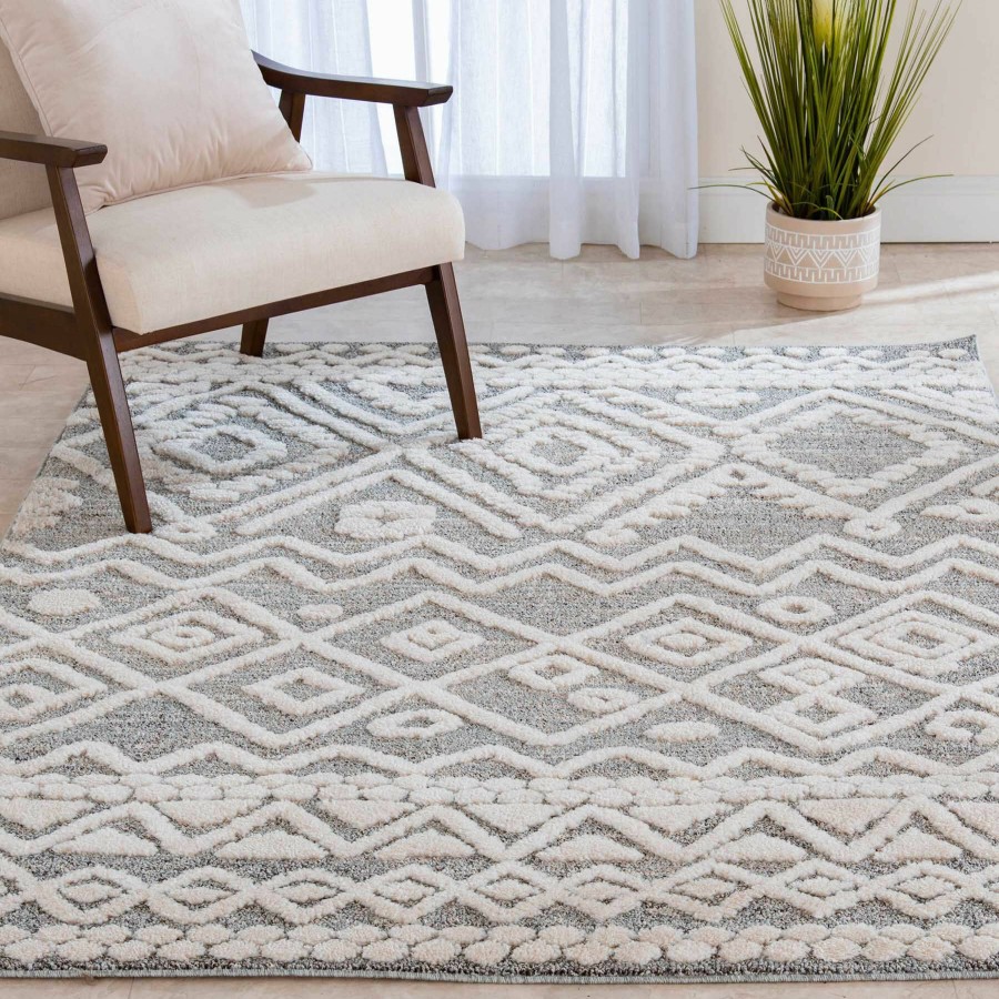 Rugs & Curtains * | Closeout Sale (B684) Grey House Tribal Woven Area Rug, 5 7