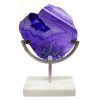 Home Accents * | Exclusive Laila Ali Purple Agate Sculpture With Marbled Base, 8