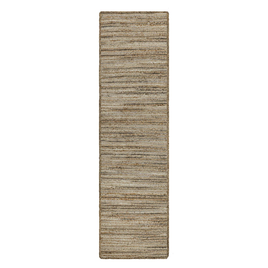 Rugs & Curtains * | Clearance Sale (B729) Ty Pennington Kensie Natural Striped Jute Runner, 2 7