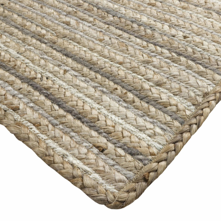 Rugs & Curtains * | Clearance Sale (B729) Ty Pennington Kensie Natural Striped Jute Runner, 2 7