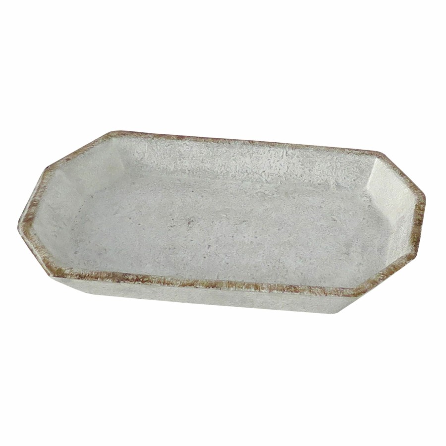 Home Accents * | Discount Sale White Metal Trinket Tray, 8 4