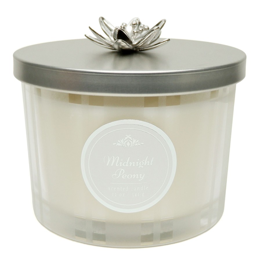 Candles & Home Fragrance * | Exclusive Midnight Peony Scented Jar Candle, 12Oz