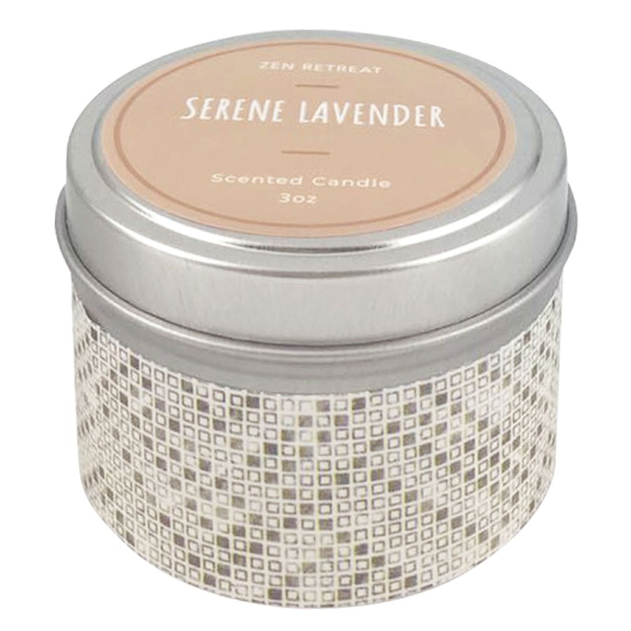 Candles & Home Fragrance * | Reliable Quality Tracey Boyd Serene Lavender Scented Tin Jar Candle, 3Oz