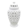 Home Accents * | Top Sellers White Ceramic Cutout Canister, 11