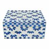 Home Accents * | Outlet Sale Tracey Boyd Blue Floral Mosaic Box Decor, 8 5