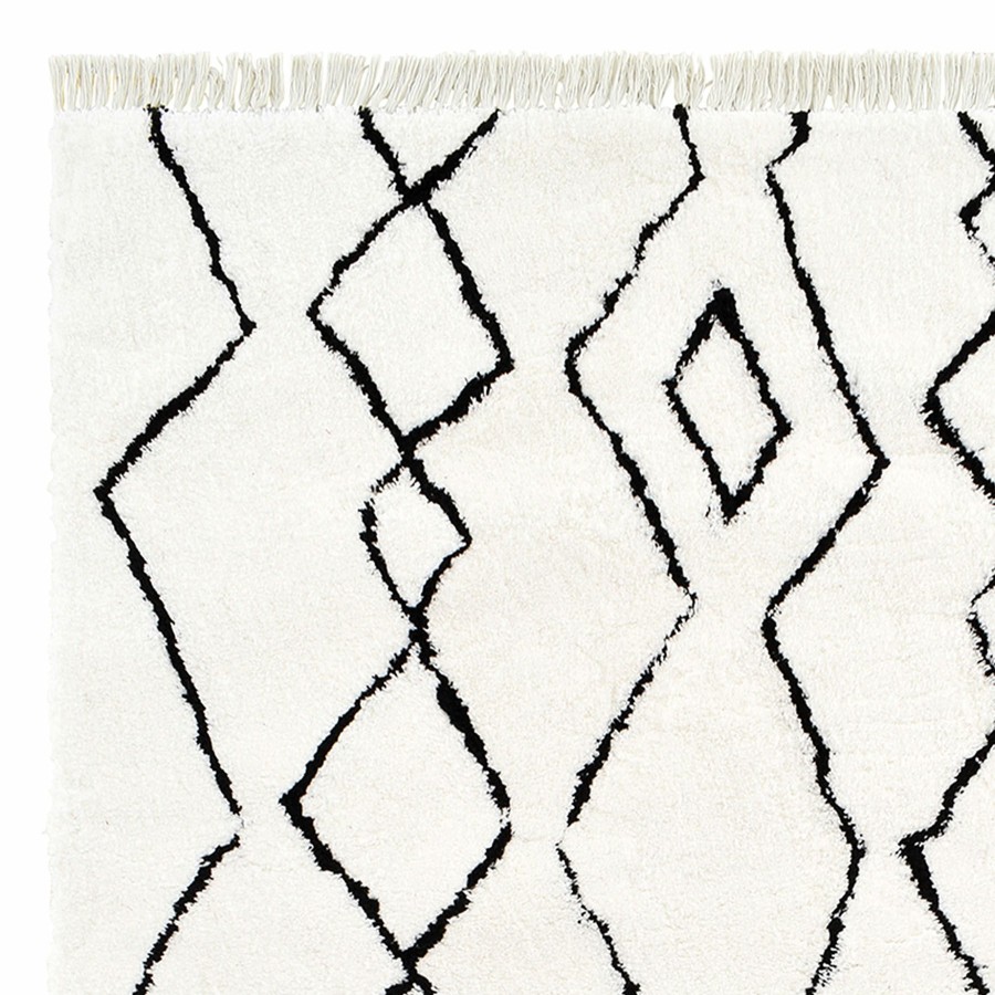 Rugs & Curtains * | Closeout Sale (C183) Imperial White Patterned Area Rug With Tassels, 8 10