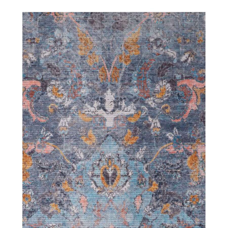 Rugs & Curtains * | Best Sellers (B752) Augustine Blue Medallion Runner, 2 7