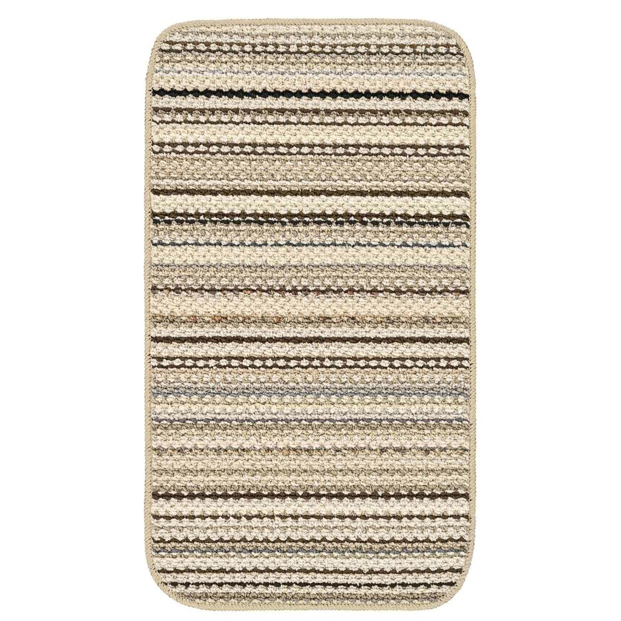 Rugs & Curtains * | Closeout Sale Carnival Earth-Tone Striped Olefin Accent Rug, 17 24