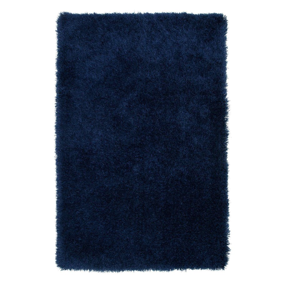 Rugs & Curtains * | Exclusive Design (C58) Mixed Blue Long Pile Shag, 3 5