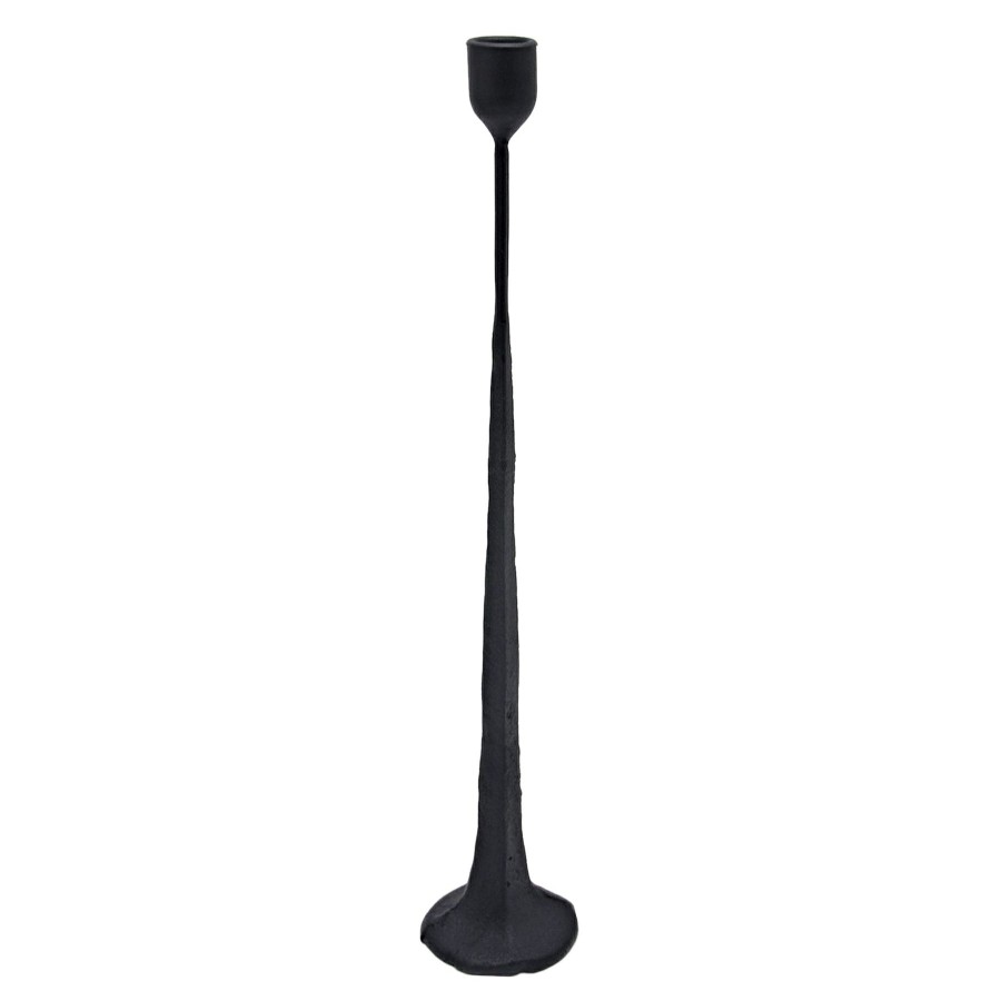 Home Accents * | Exclusive Black Metal Candle Stick, 17