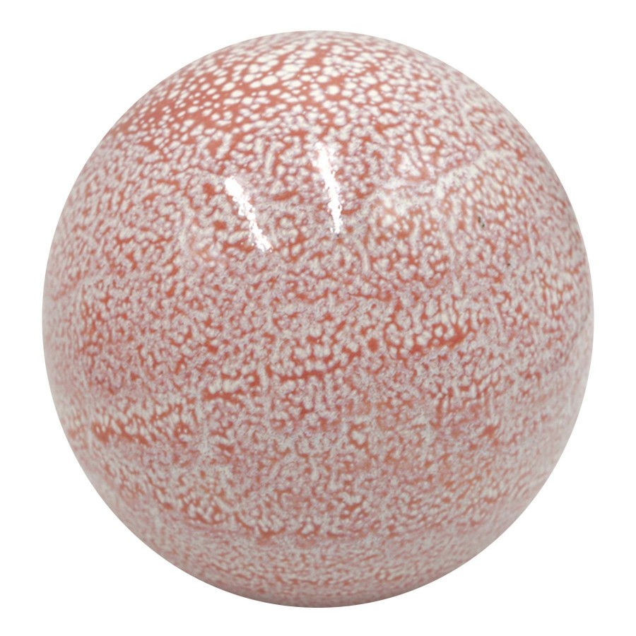 Home Accents * | Reliable Quality Tracey Boyd Pink Speckled Ceramic Ball, 4