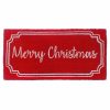 Rugs & Curtains * | Cheap Online Red Merry Christmas Oversized Coir Mat, 22 47