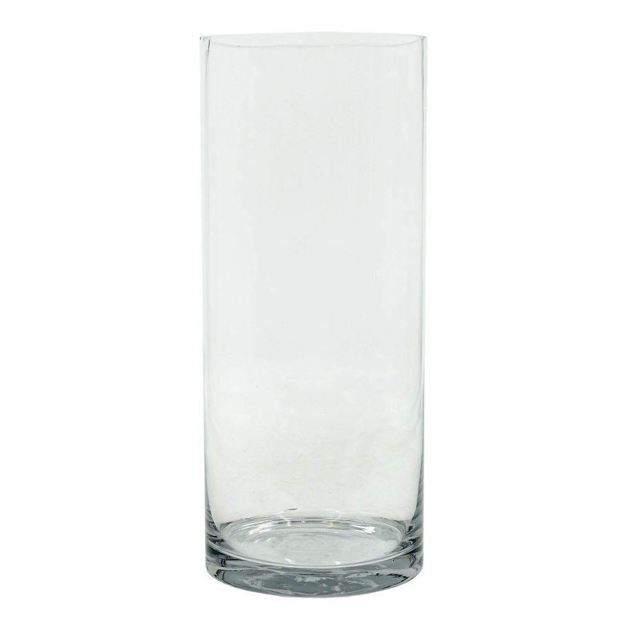 Home Accents * | Exclusive Design Clear Glass Cylinder Vase, 12