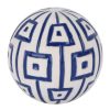 Home Accents * | Outlet Sale Blue & White Patterned Ceramic Ball, 4