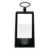 Home Accents * | Flash Sale Black Metal Glass Lantern, 10