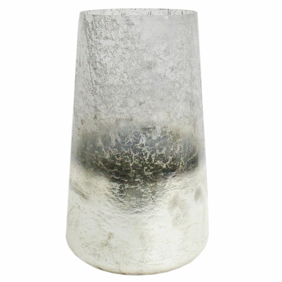 Home Accents * | Reliable Quality Mercury Distressed Glass Hurricane Candle Holder, 10