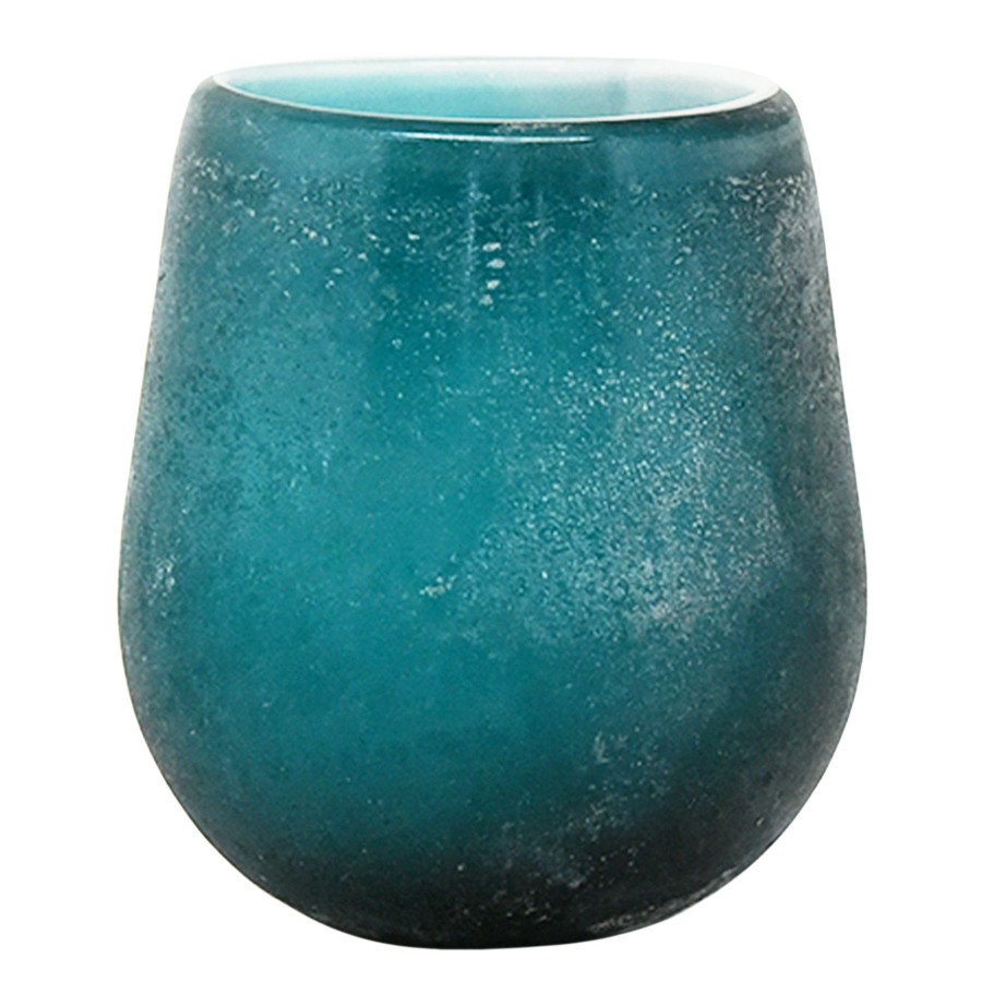 Home Accents * | Exclusive Laila Ali Turquoise Glass Vase, 9