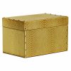 Home Accents * | Closeout Sale Gold Faux Leather Box, 11 7