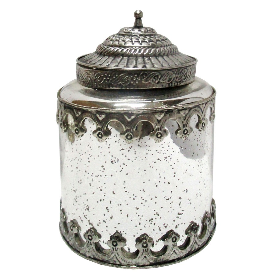 Home Accents * | Exclusive Design Silver Antique Mercury Jar, 8.5