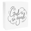 Home Accents * | Cheap Online God Is So Good Ceramic Block Sign, 6