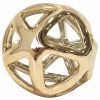 Home Accents * | Outlet Sale Gold Ceramic Sphere, 3.5