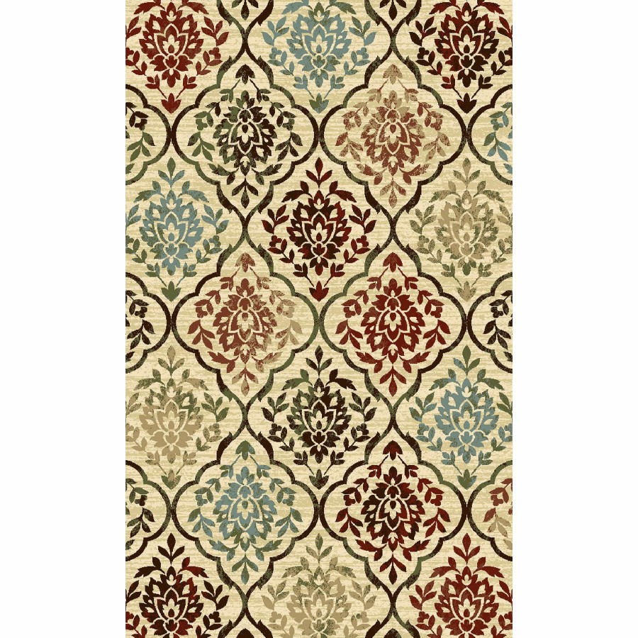 Rugs & Curtains * | Cheap Online (D442) Oriental Ogee Floral Design Accent Rug, 3 5