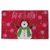 Rugs & Curtains * | Clearance Sale Red Let It Snow Coir Mat, 18 30