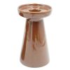 Home Accents * | Sale Ty Pennington Brown Ceramic Pillar Candle Holder, 6.5