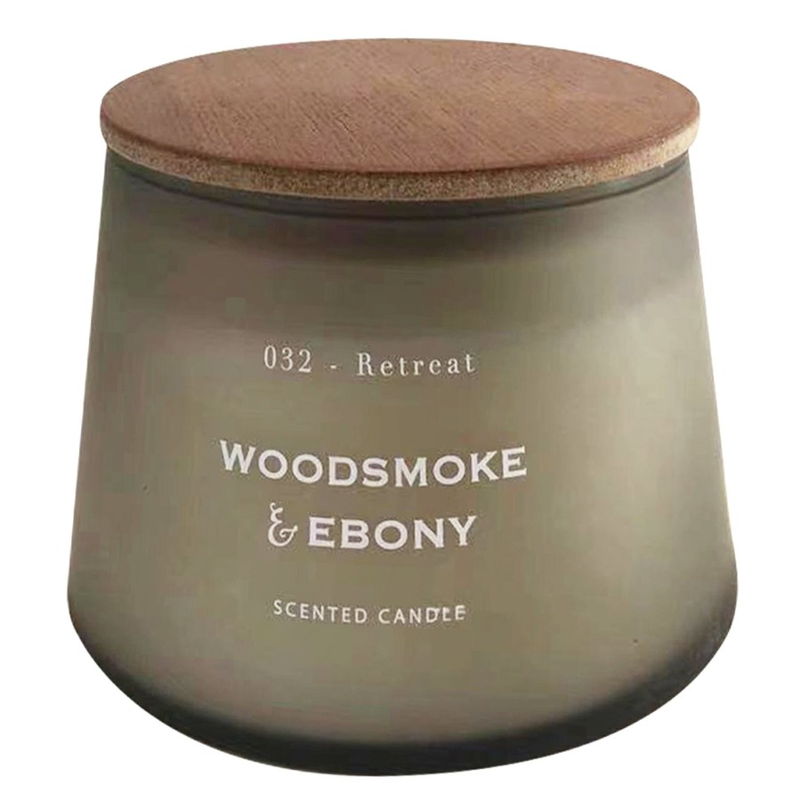 Candles & Home Fragrance * | Exclusive 032 Woodsmoke & Ebony Scented Jar Candle, 17.7Oz