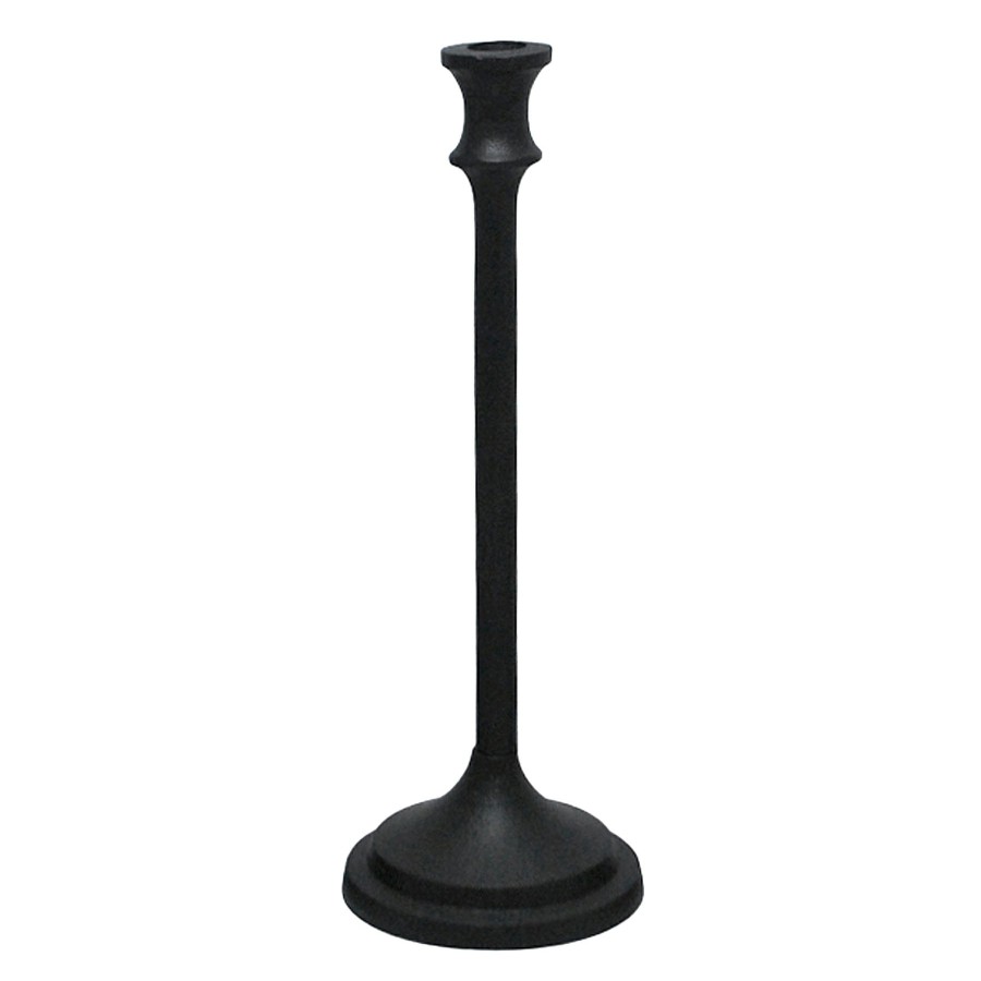 Home Accents * | Sale Black Metal Taper Candle Holder, 12.5