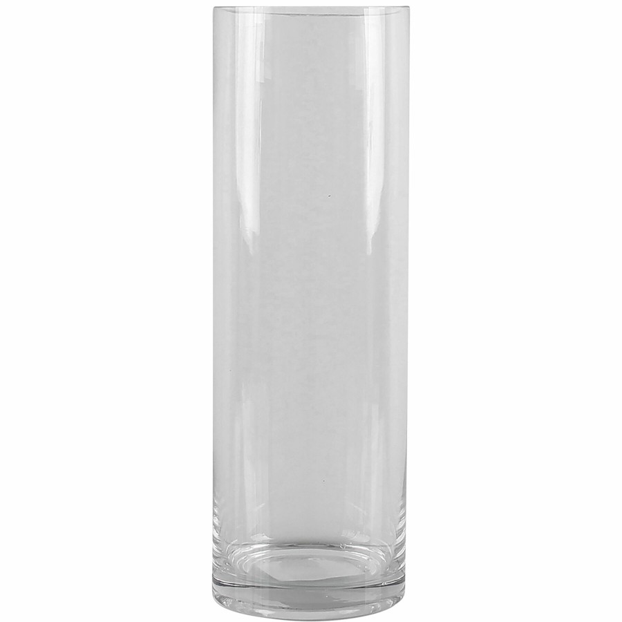 Home Accents * | Exquisite Gifts Clear Glass Cylinder Vase, 14